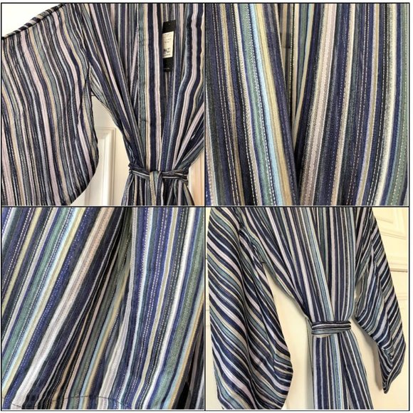 *NWT* BCBGMaxAzria Light Stripe Woven Belted Kimono *Size XS/S* - Picture 11 of 16